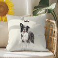 Cojín personalizado con la ilustración de tu mascota  en estilo aquarela                           -Empieza a personalizar el cojín con el retrato de tu mascota.