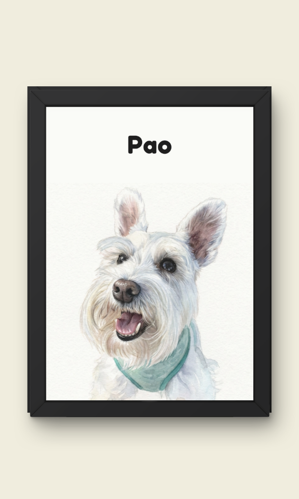 Retratos de mascota estilo aquarela — Empieza a crear tu retrato.