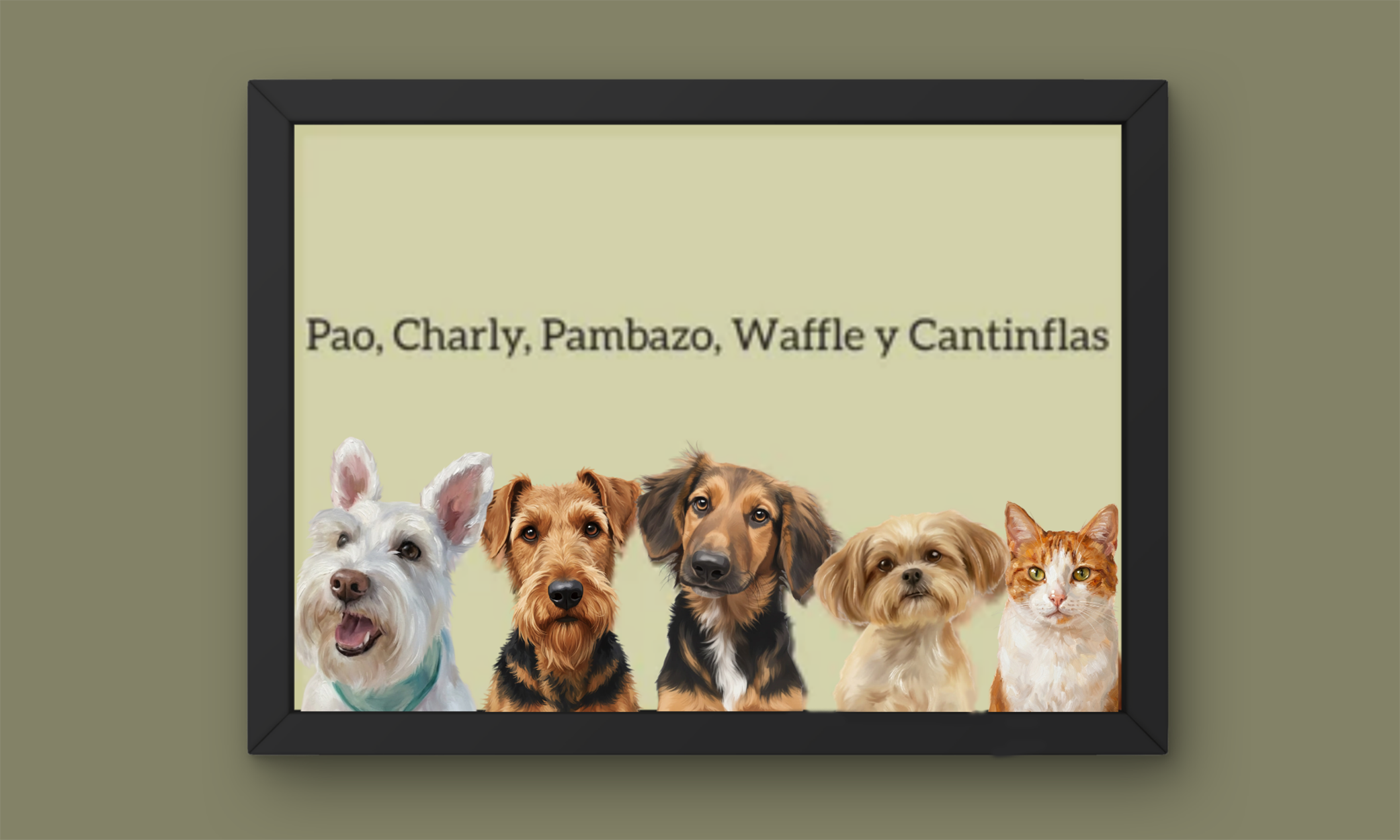 Retratos de mascota estilo contemporáneo — Empieza a crear tu retrato.