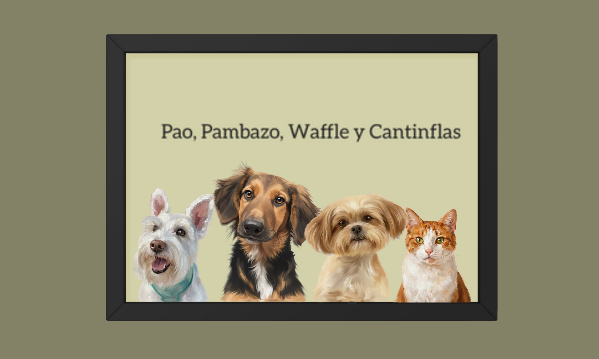 Retratos de mascota estilo contemporáneo — Empieza a crear tu retrato.