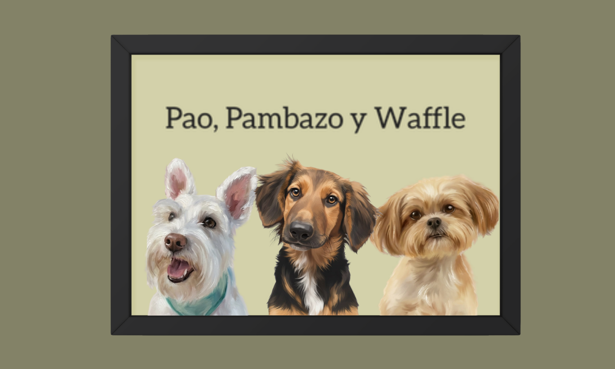 Retratos de mascota estilo contemporáneo — Empieza a crear tu retrato.