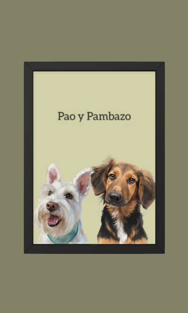 Retratos de mascota estilo contemporáneo — Empieza a crear tu retrato.